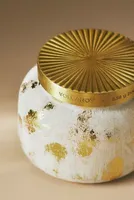 Capri Blue Volcano Gold Selenite Glass Jar Candle