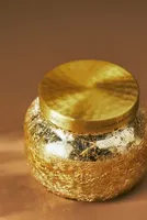 Capri Blue Hearthside Gold Crackle Glass Jar Candle