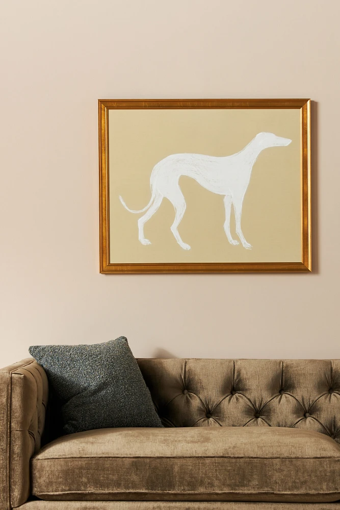 White Dog Wall Art