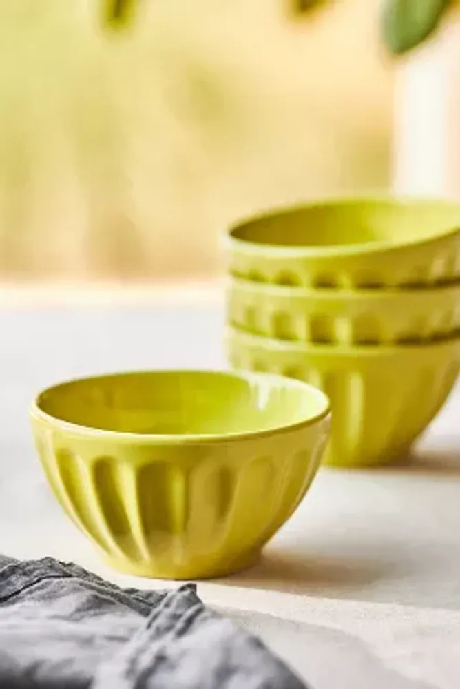 Williams Sonoma Brushed Gold Cereal Bowls, Set of 4