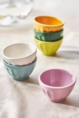 Amelie Assorted Latte Mini Bowls, Set of 6