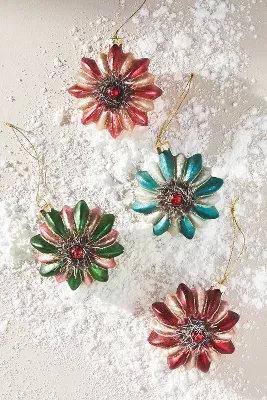 Starburst Ornaments, Set of 4