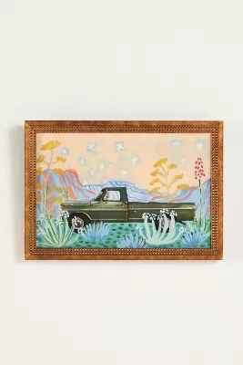 Vintage Truck and Desert Flora Wall Art