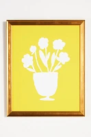 Yellow Flower Vase Wall Art