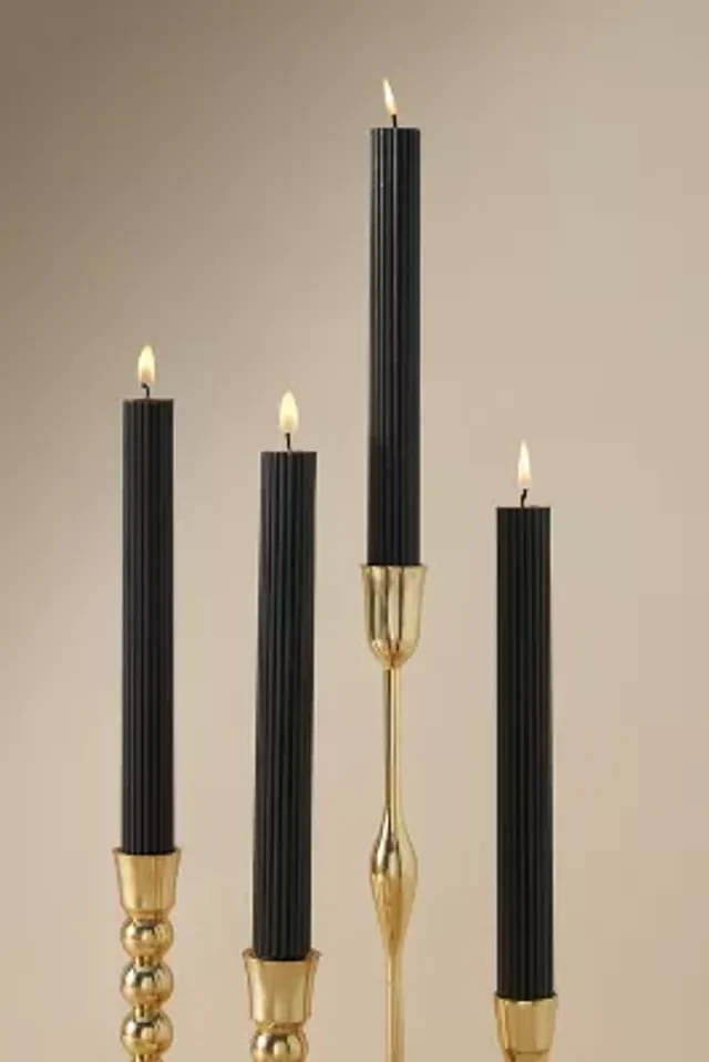Fluted Taper Candles, Set of 4  Anthropologie Japan - Women's Clothing,  Accessories & Home