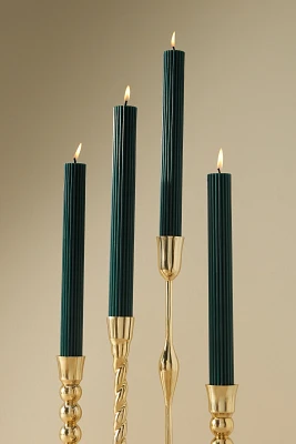 Fluted Taper Candles, Set of 4