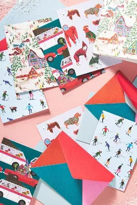 Ski Holiday Boxed Card Set