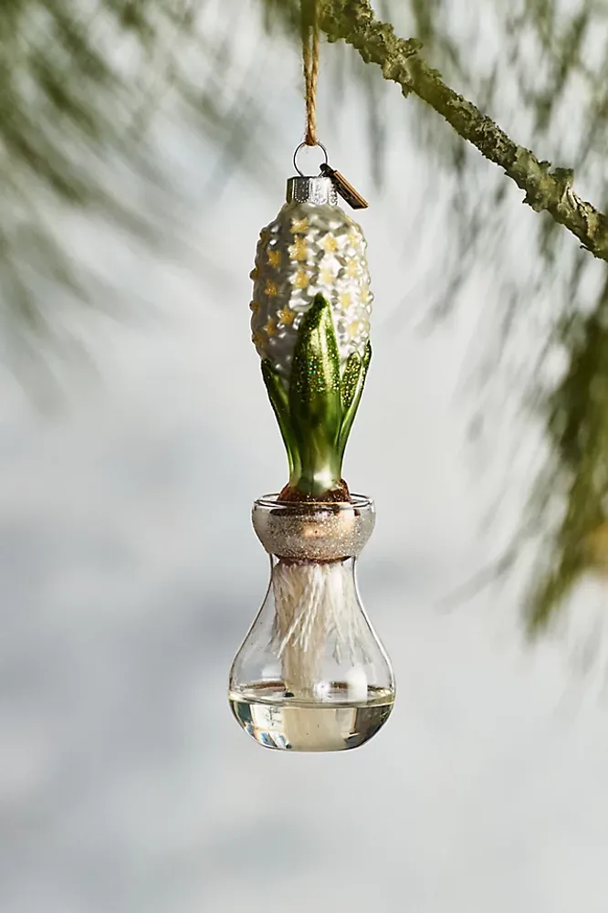 Hyacinth Bulb Glass Ornament