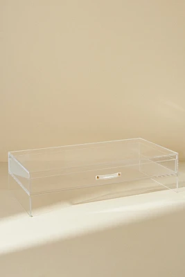 Acrylic Monitor Stand with Drawer