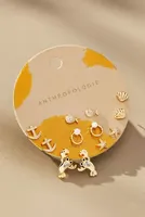 Beachy Post Earrings, Set of 6