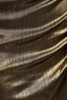 Mac Duggal Draped Metallic One-Shoulder Column Gown
