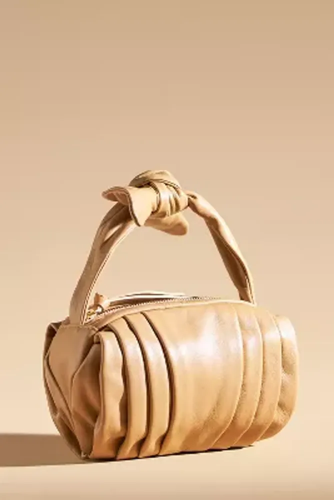 Mini Top-Knot Pleated Handbag