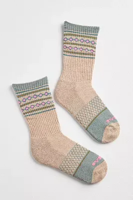Bombas Marled Feed Stripe Fairisle Socks