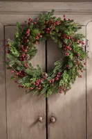 Faux Pine Berry Wreath