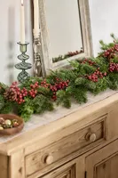 Faux Pine Berry Garland