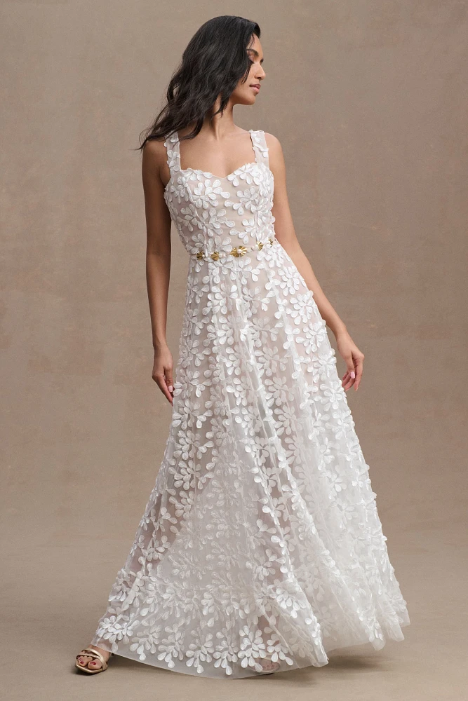 Dress The Population Anabel Sweetheart Embroidered Gown