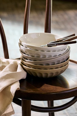 Amelie Latte Portuguese Stoneware Pasta Bowls