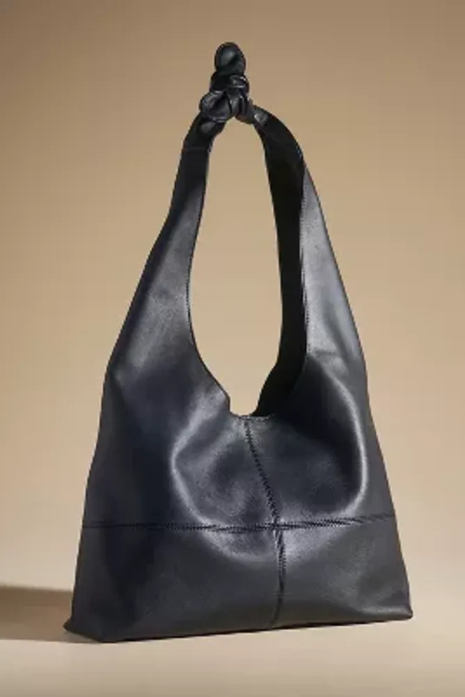 By Anthropologie Slouchy Leather Knotted-Shoulder Bag