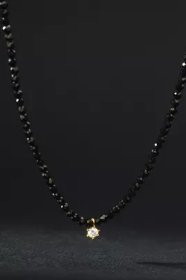 Crystal Pendant Beaded Necklace
