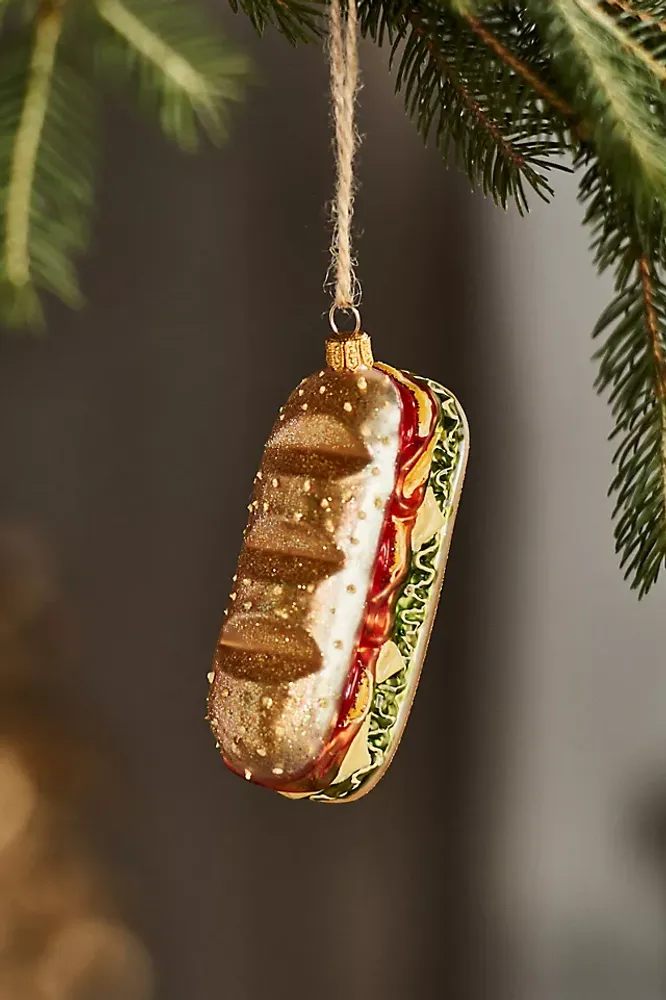 Hoagie Glass Ornament