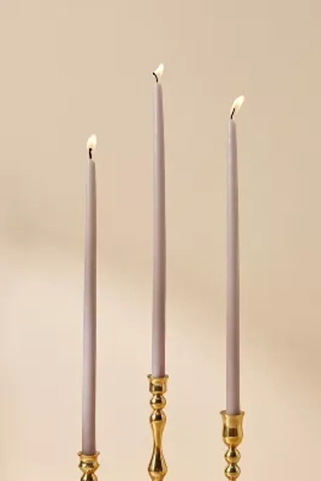 High Shine Spiral Taper Candles, Set of 2