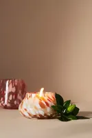Cheena Night Gardenia Floral Fruity Glass Mushroom Lamp Candle