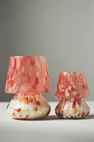 Cheena Night Gardenia Floral Fruity Glass Mushroom Lamp Candle