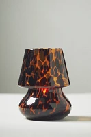 Cheena Woody Ambered Topaz Glass Mushroom Lamp Candle