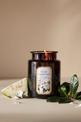 Apothecary 18 Floral Night Gardenia Glass Jar Candle