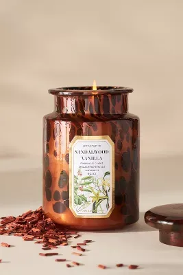 Apothecary 18 Woody Sandalwood Vanilla Glass Jar Candle