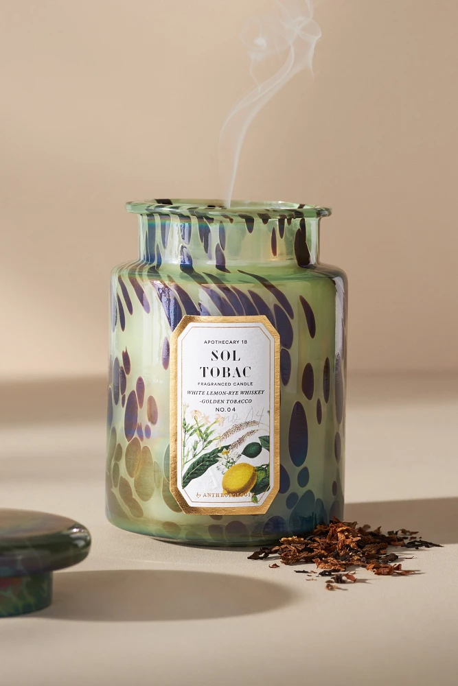 Apothecary 18 Floral Sol Tobac Glass Jar Candle​