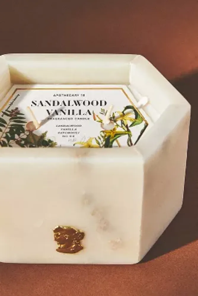 Apothecary 18 Woody Sandalwood Vanilla Marble Candle