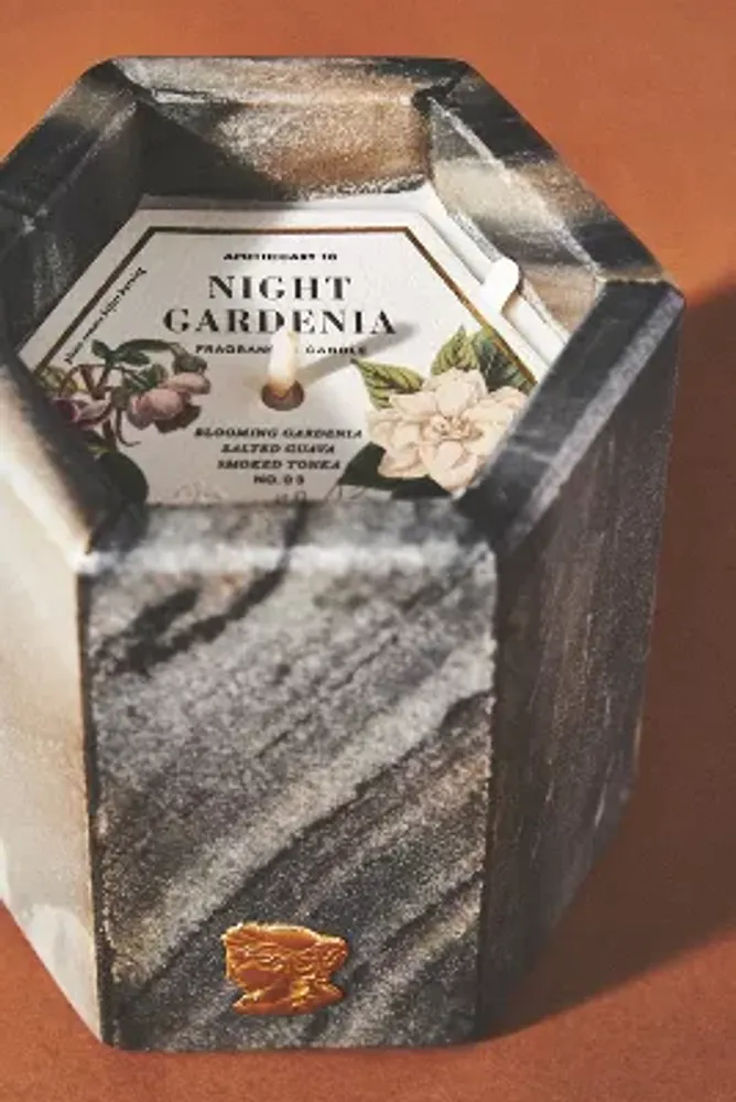Apothecary 18 Floral Night Gardenia Marble Candle
