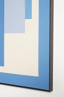 Blue Geo Diptych Wall Art