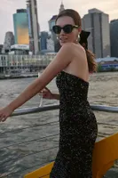 Helsi Leslie Strapless Sequin Midi Dress
