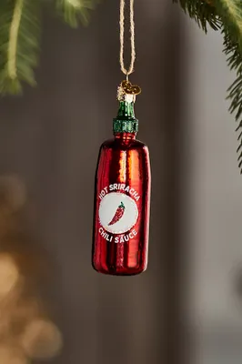 Sriracha Sauce Glass Ornament
