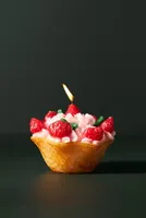 Strawberry Waffle Cake Dessert-Shaped Wax Candle