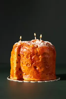 Panettone Dessert-Shaped Wax Candle