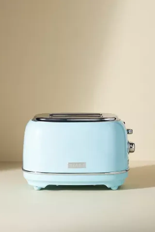 Haden Heritage 4-Slice Wide Slot Stainless Steel Body Retro Toaster,  Turquoise