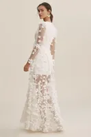 Helsi Blair Long-Sleeve V-Neck Floral Maxi Dress