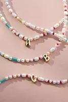 Pearl Beaded Monogram Necklace