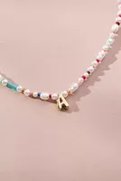 Pearl Beaded Monogram Necklace