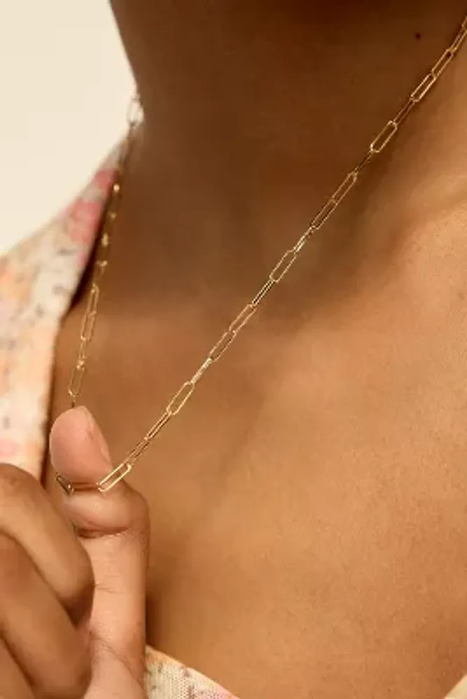 Delicate Paperclip Chain Necklace