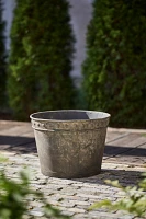 Rivet Rim Galvanized Taper Planter