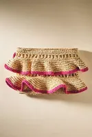 btb Los Angeles Sera Crystal Raffia Clutch