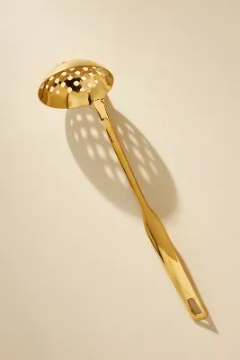 Golden Slotted Kitchen Spoon