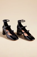 Vicenza Triple-Strap Mary Jane Heels