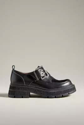 All Black Double-Buckle Loafers
