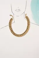 Chunky Ribbed Metal Necklace