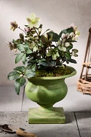 Green Cast Stone Urn